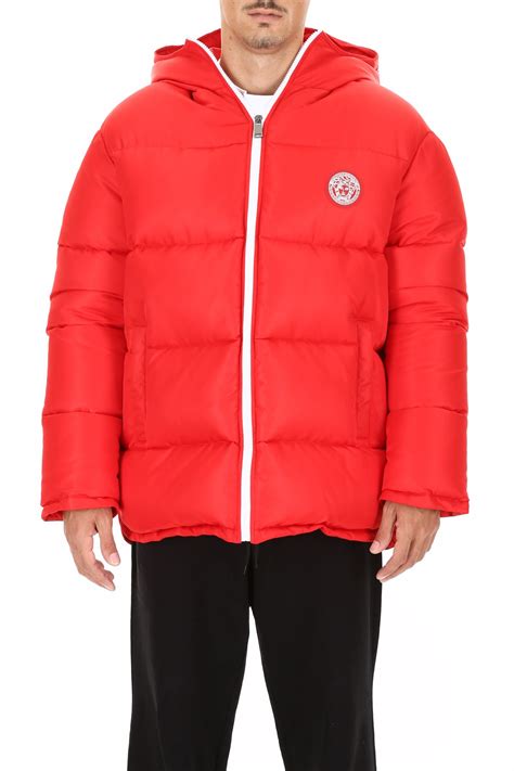 versace red puffer jacket